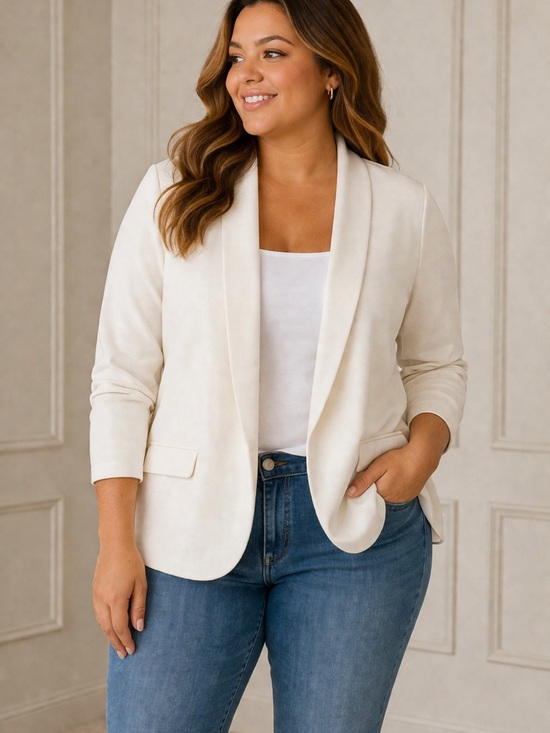 Ricki's Jackets & Blazers - Ricki's White Open-Front Shawl Collar Blazer